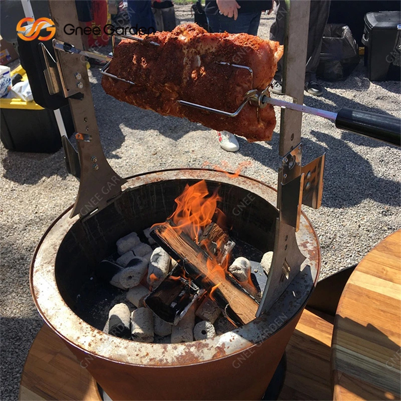 Corten Steel Grill moderne à bois