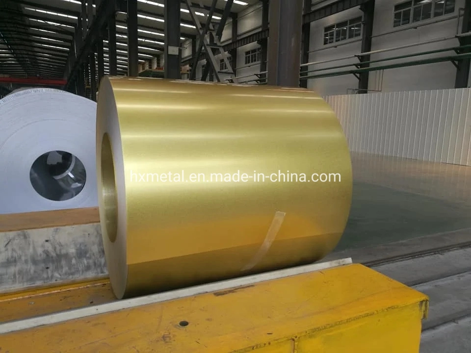 PVC Plastic Film Prepainted Galvalume Steel Coil for Roofing Sheet