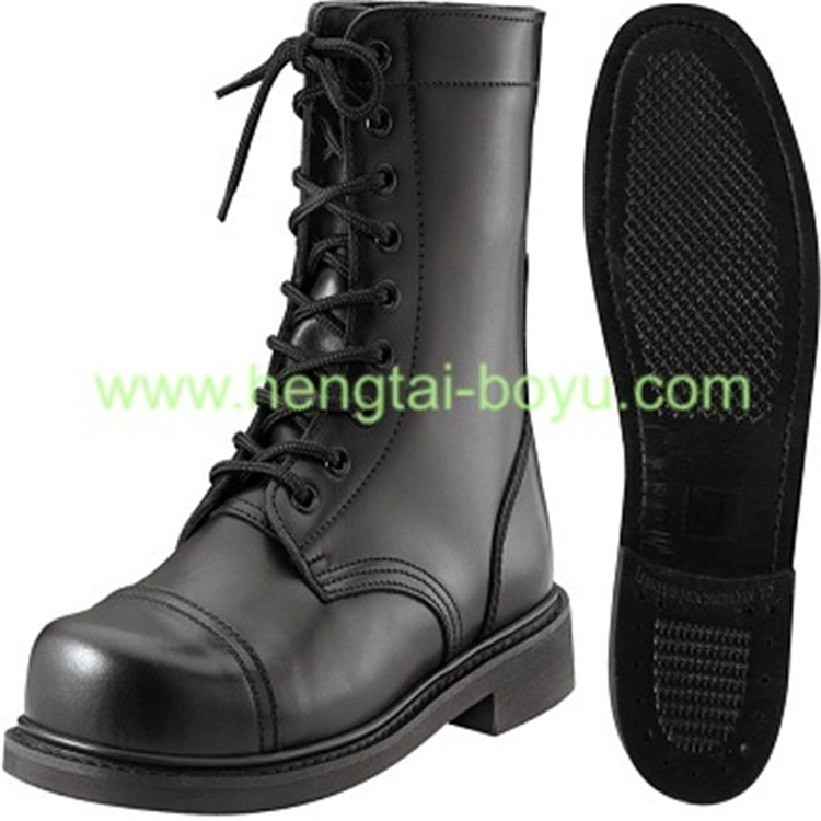 Waterproof Other Police Black Leather Combat Zipper Military Boots