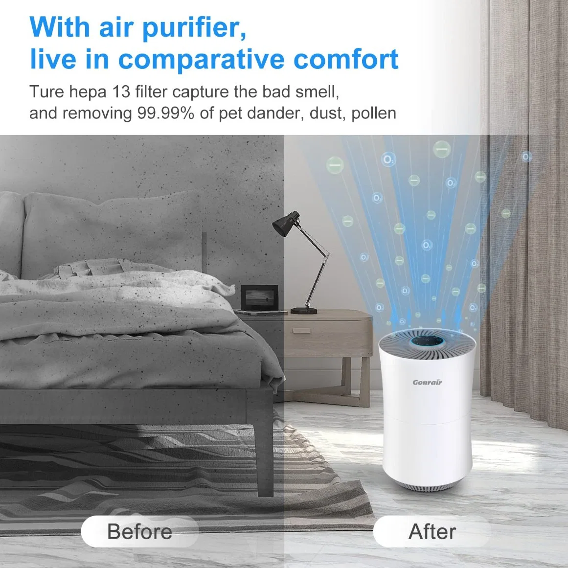 Home Best Air Ionizer HEPA Anion Air Purifier