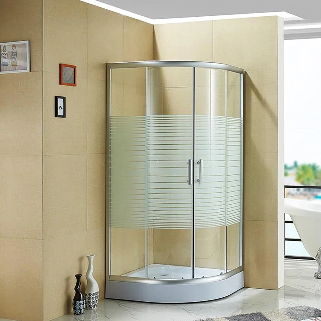 Qian Yan moderno Ducha Puertas China Cristal transparente sin marco Fábrica de carcasas ODM oxigenación personalizada Bañera curva deslizante Ducha de vidrio