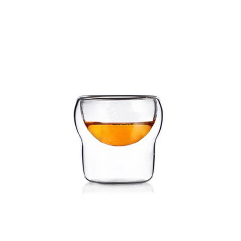 50 ml, 80 ml, double paroi en verre, verre transparent, Mini Shot fait main Ensemble de verres