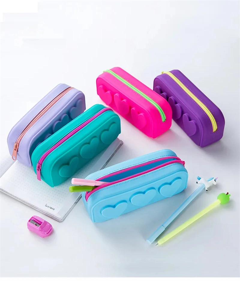 New Cute Soft Silicone School Pencil Case Pencil Box for Kids