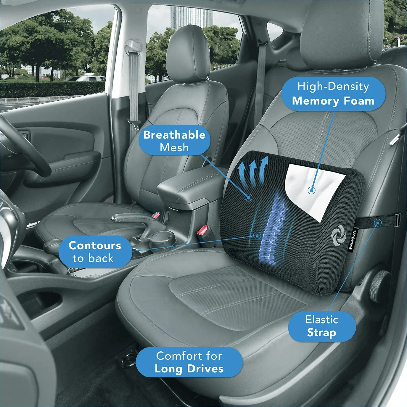 Amazon/Ebey/Lendenwirbelstütze für Bürostuhl Autositz Memory Foam Rückenkissen