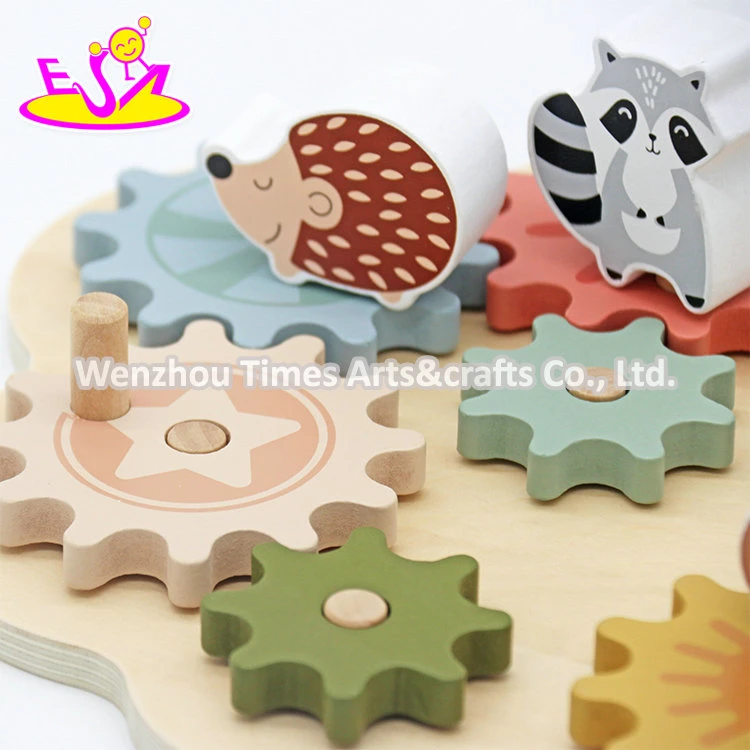 Neues Design pädagogische DIY hölzerne Spinning Gears Spielzeug für Kinder W13e242