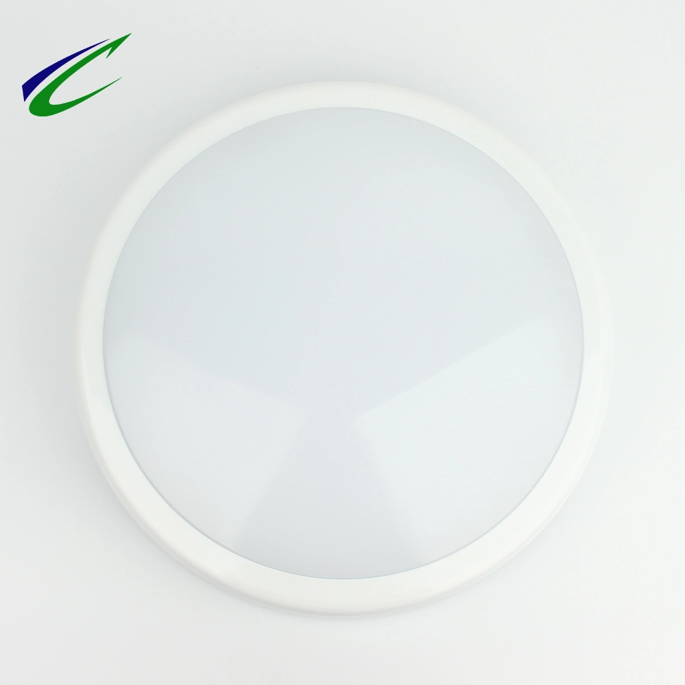 Round LED branco na luz de tecto LED de luz do corredor com Tri Cor e iluminação LED da função de emergência