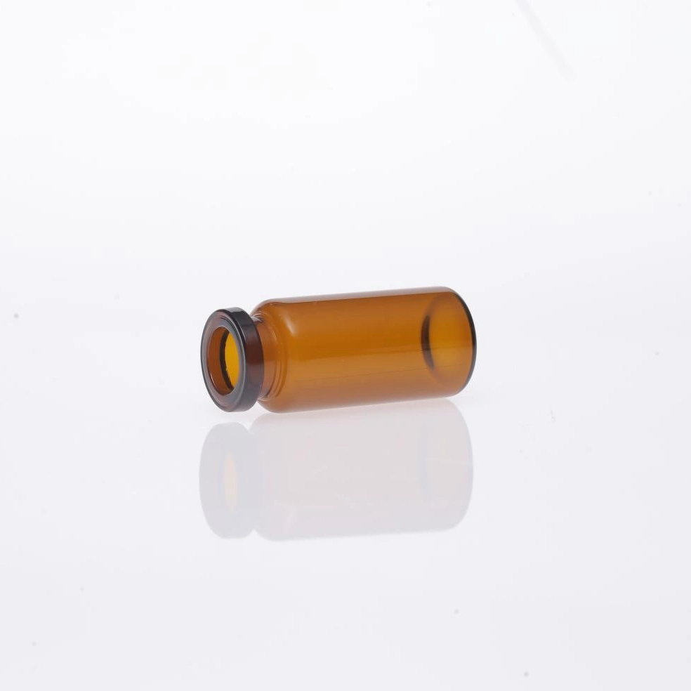 Flacon ambré de vente chaude claire Xilin bouteille scellée avec bouchon en caoutchouc et plastique Couvercle en aluminium combiné