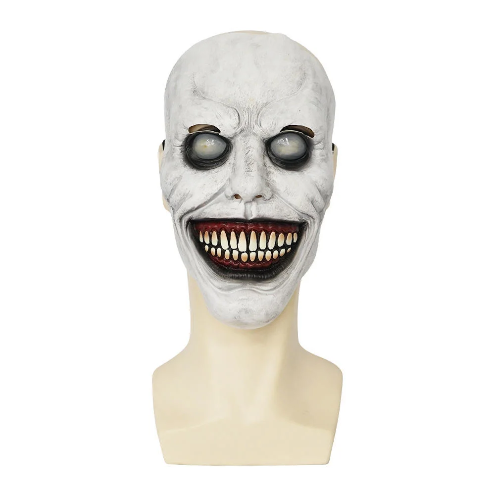 Manufacturers Spot Cos Smile Exorcist Eye Roll Funny Latex Half Face Head Set Halloween Horror Mask Decorations