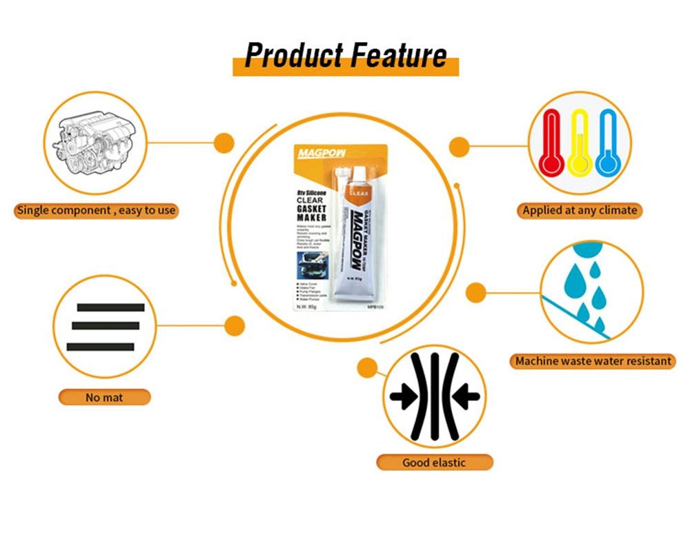 مادة منع تسرب أنبوب RTV Silicone Gasket Maker 85 جم مع 502 غراء فائق