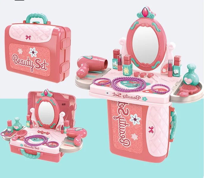 Children Pretend Play House Toy Dressing Table Makeup Table Toy for Girl