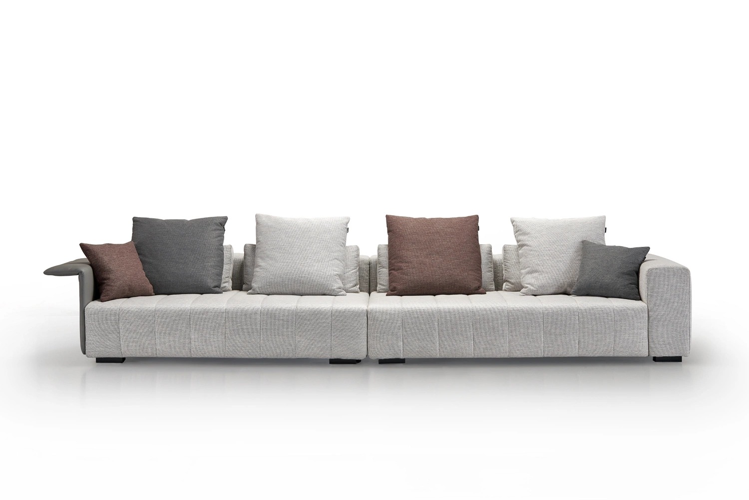أثاث منزل إيطالي معاصر حديث لفيلا المعيشة غرفة ديفان أريكة جلدية مقطعية من القماش وأريكة يمكن تحويلها إلى سرير