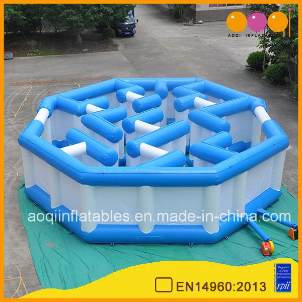 Blue and White Cheap Inflatable Labyrinth Kids Maze Game Toy (AQ16312)