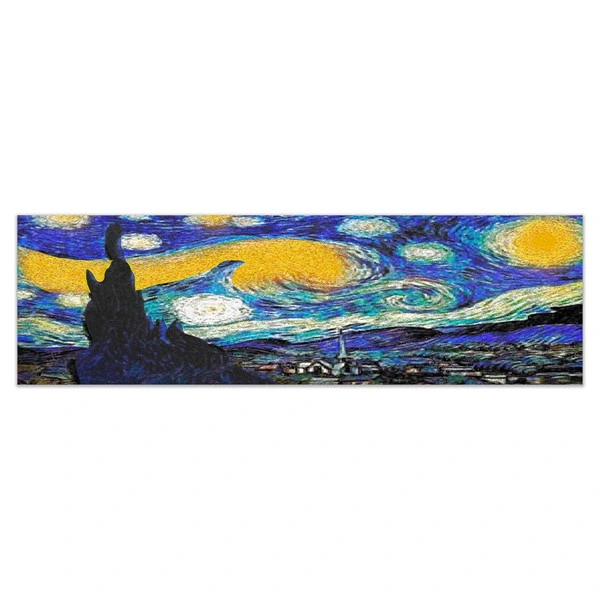 The Starry Night Modern Abstract Canvas Oil Paintings Digital Printed Wall Art for Hotel Home Decoration