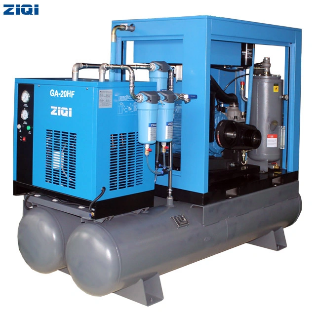 Single Stage High Effective Low Cost Star-Delta Starting Belt Driving Electric Type Stationary Combined Air Compressor Machine