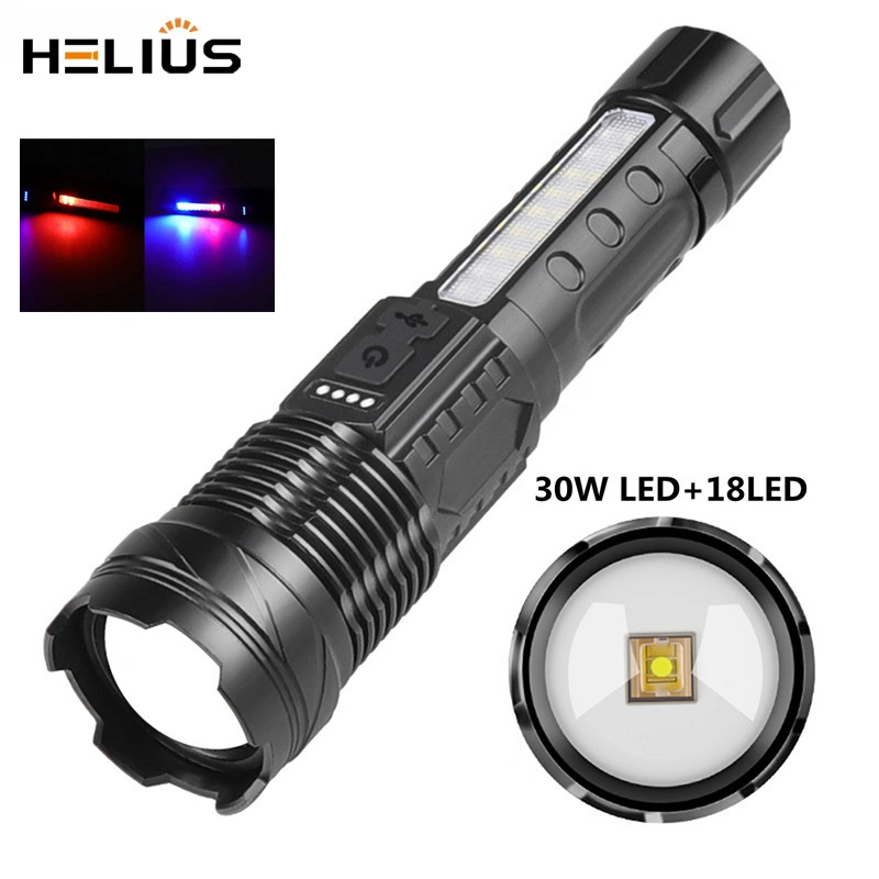 Helius 30W 1500m White Laser dual Light Source Super Bright LED Work Light Flashlight