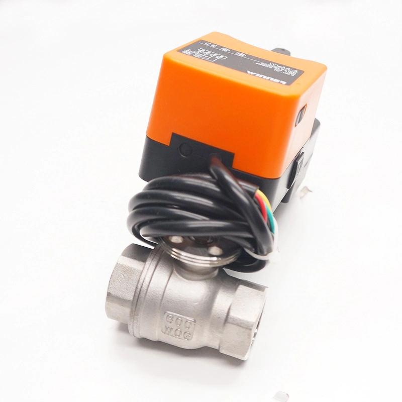 Winvall Motorized Regulating Valve 24V Electric Actuator Ball Valve Stainless Steel Material