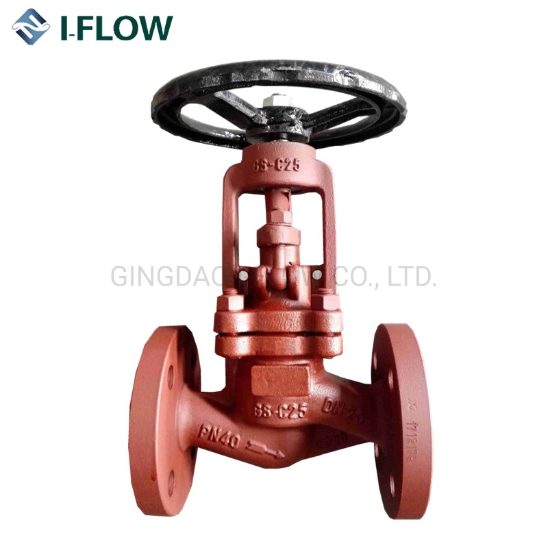 DIN Pn16/ Pn25 Air/Steam Bellows Seal Globe Valve