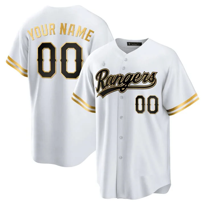 Custom All Stitched Baseball Jerseys 2023 Gold Trim Cool Base Jersey All Teams Shirts Any Name Number