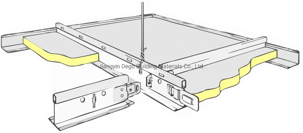 T-бар киля / тройник на потолке Grid / алюминиевый потолок фокусировочные рамки материала