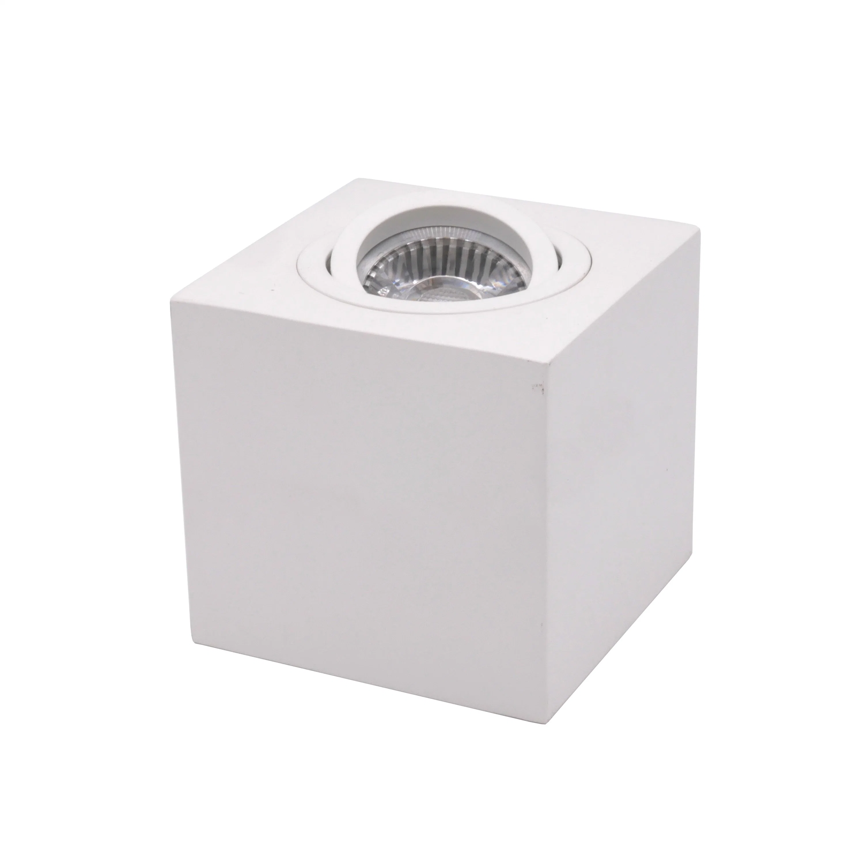 Downlight empotrable de LED GU10 en forma de cuboide cuadrado