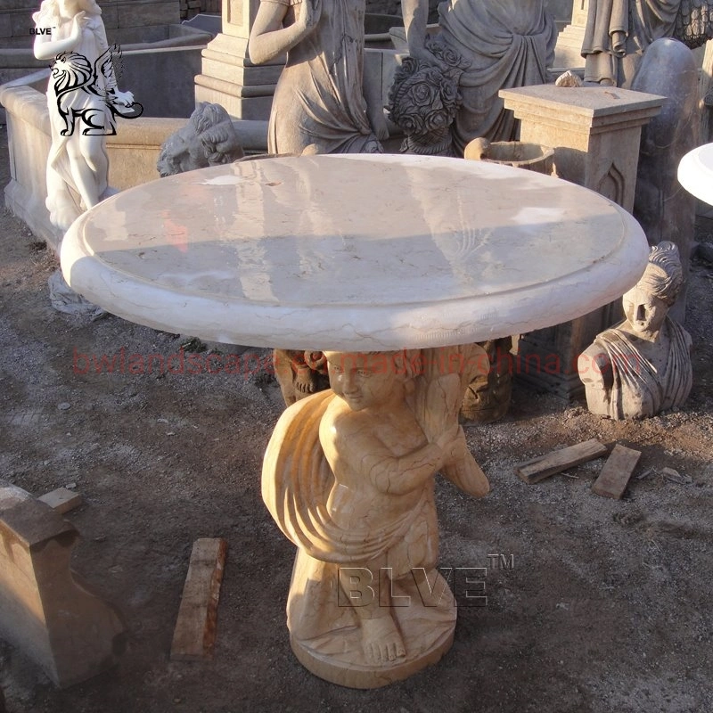 China Supplier Garden Furniture Customized Size White Marble Table Chair Mtc-07