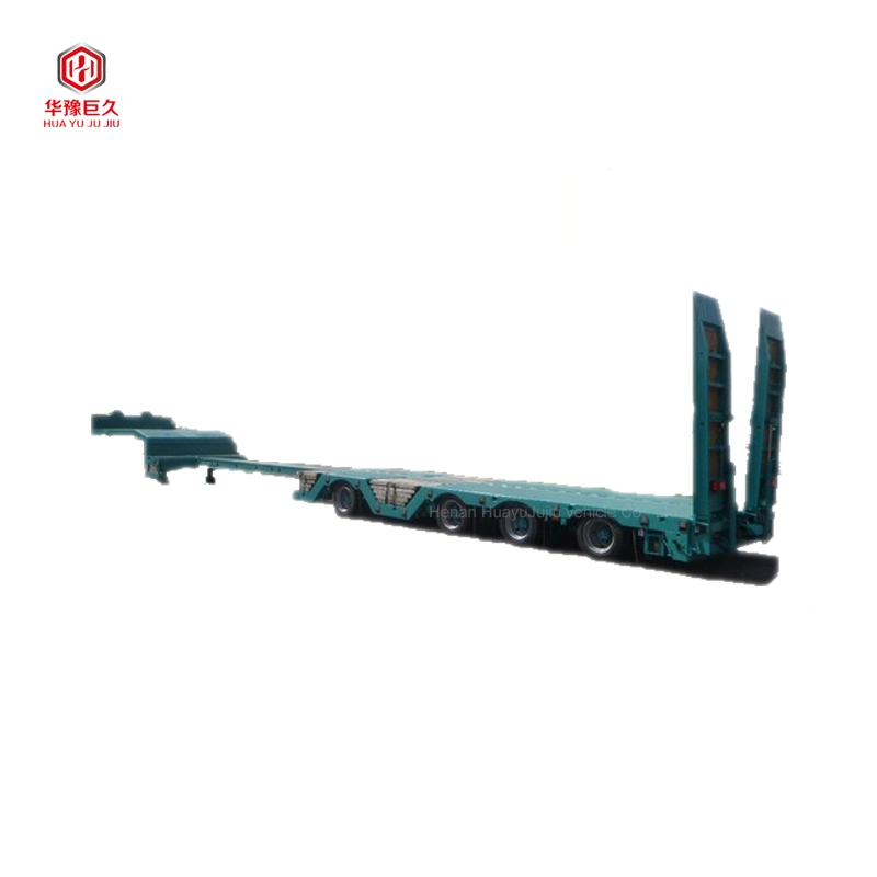 3 Axles Low Flatbed Drop Deck Semi Truck Original Factory