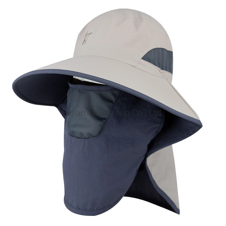 Customized UV Proof Face Protection Sun Cap Fisherman Outdoor Bucket Hat