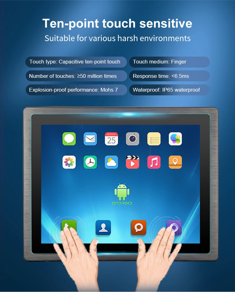 10,4-Zoll 4: 3 Resistive Screen Embedded Industrial Controller Touchscreen Display