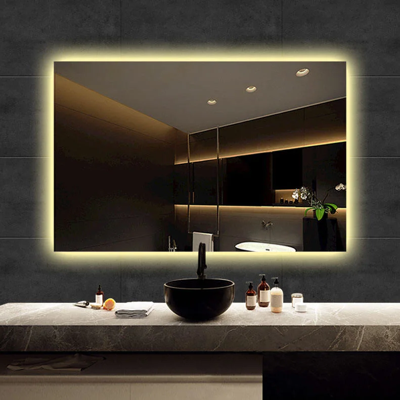 MIROIR DE salle de bain À RÉTROÉCLAIRAGE LED interrupteur automatique miroir de salle de bain à LED Miroir mural intelligent