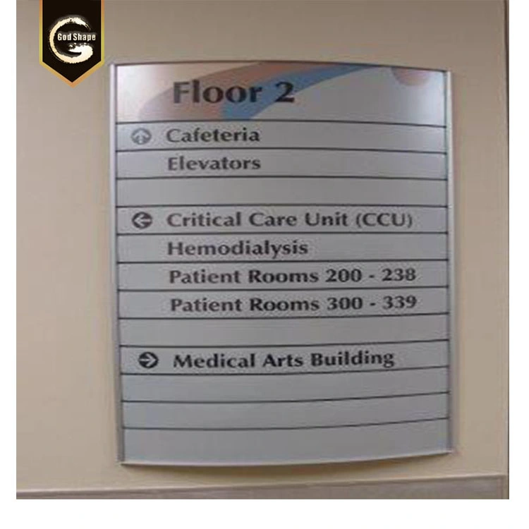 Alluminum Alloy Wayfinding Directional Signage Building Floor Layour Sign -0419L