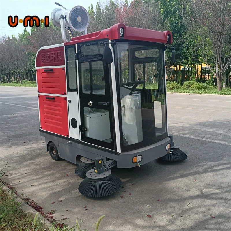 Commercial Cleaning Car Ride on Sweeper Electric Street Floor Driving Type Full Closed Sweeper Cleaning Machine Electric Dust Sweeper