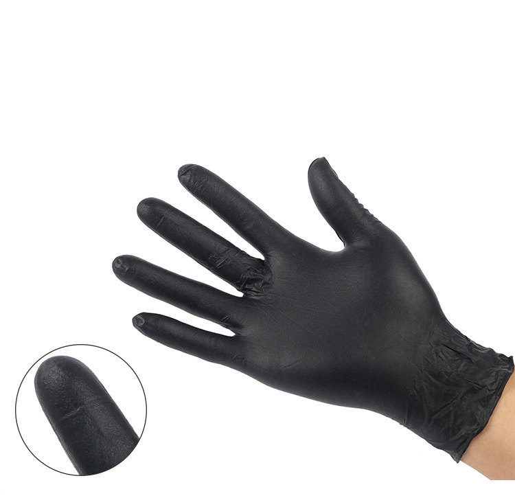 Black Disposable Nitrile Gloves Wholesale/Supplier Powder Free Food Grade Gloves