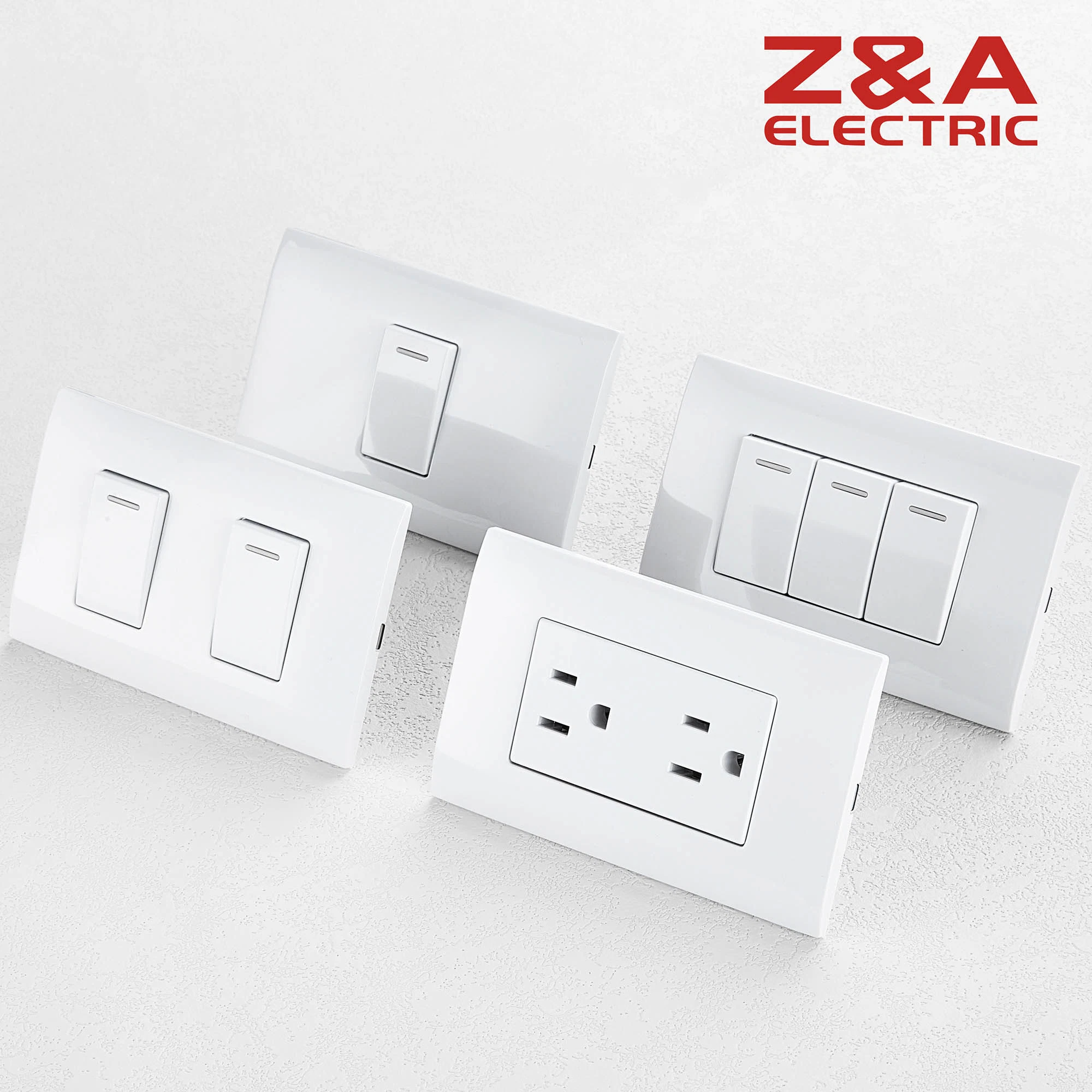 Accesorios eléctricos interruptor de pared para casa de luz de PC y toma para Color diferente