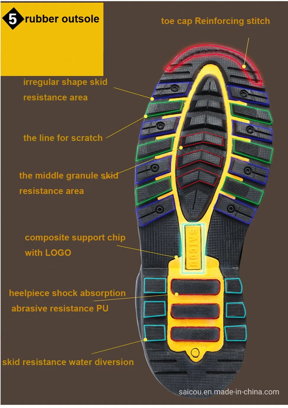 High quality/High cost performance  Goodyear Boots and China Handmade Waterproof Steel Toe Goodyear Safety Shoes