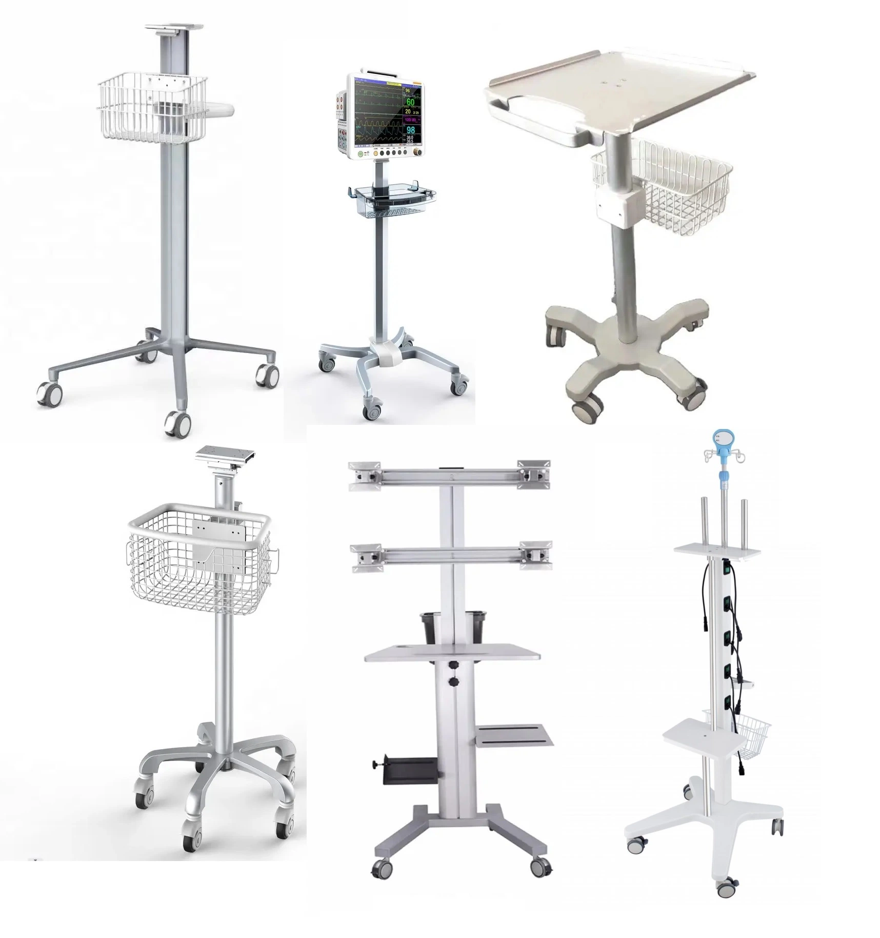 Ordinateur portable de l'ÉCHOGRAPHIE ENDOSCOPIQUE ECG du Moniteur Patient gastro-intestinal chariot de transfert de l'hôpital Stand d'instruments médicaux