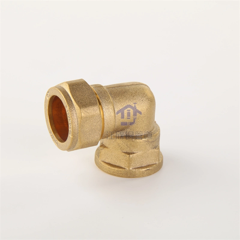 Brass Compression Elbow Pipeling Copper`