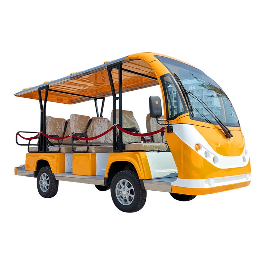 New Arrival 14 Seaters Low Speed Maintenance Free Shuttle Electric Sightseeing Car Bus for Airport Park and Scenic Spot