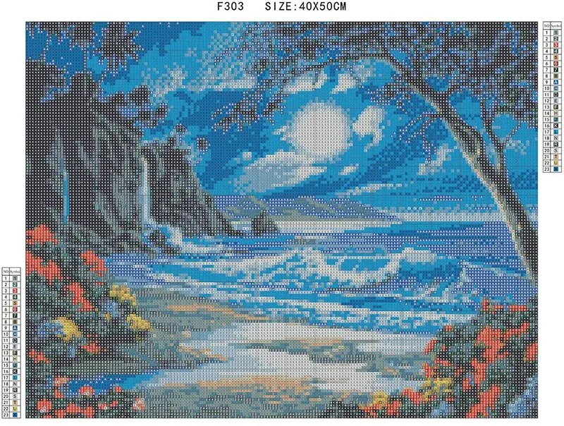 Diamond Painting for Kids and Adults, Beach Scenery Picture DOT Full Drill Crystal Rhinestone Embroidery for Home Wall Decor Gift