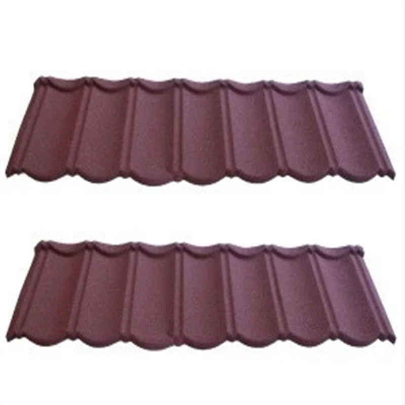 Roman Type Rainbow Color Stone Metal Roofing Tile Customization