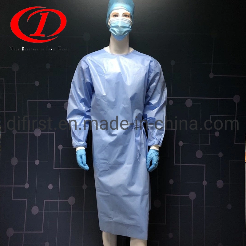 Wholesales Level 1 PP+PE Thick Hospital Medical Disposable Isolation Gown