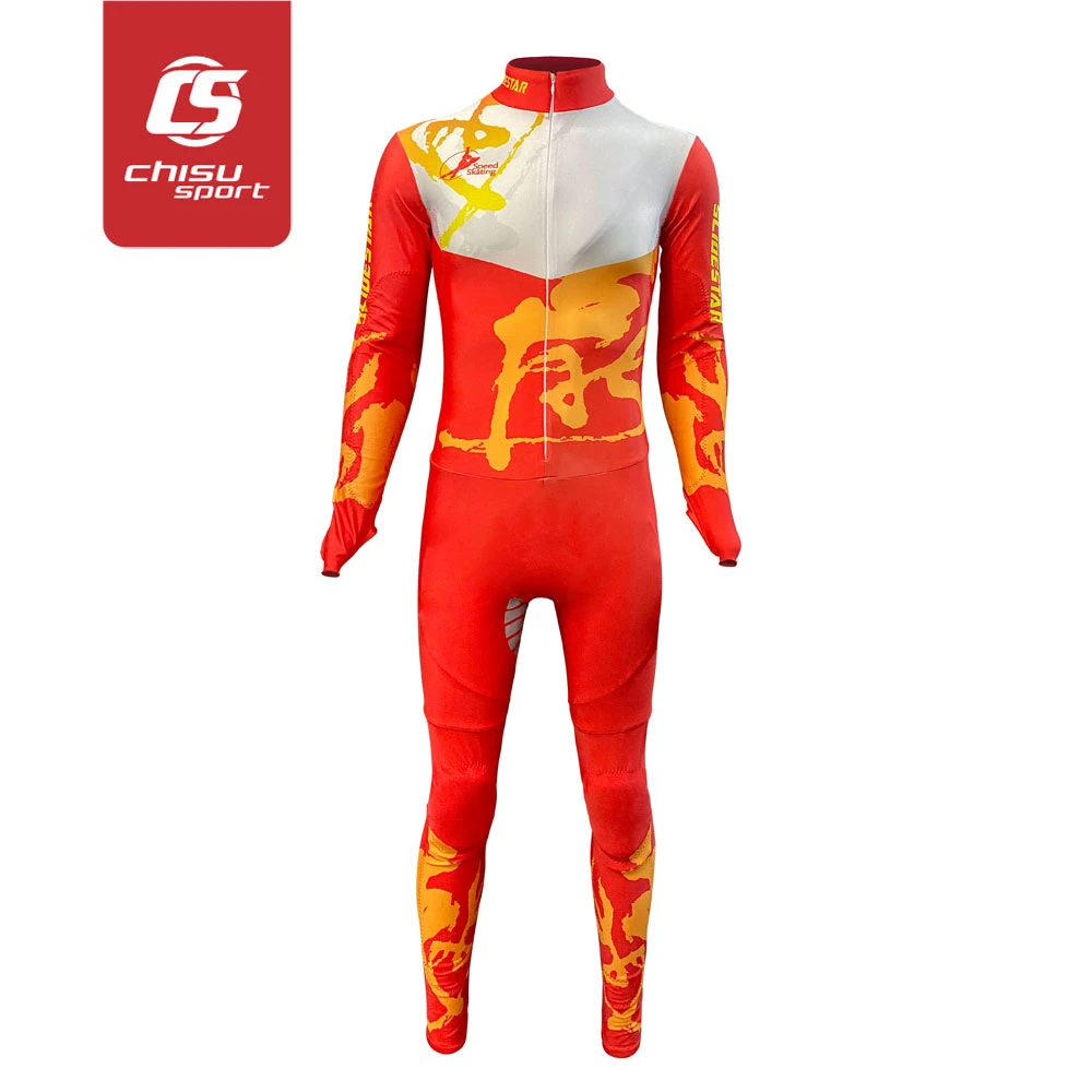 Chisusport Sublimation Pista corta velocidad Patinaje Traje resistente a cortes personalizado OEM