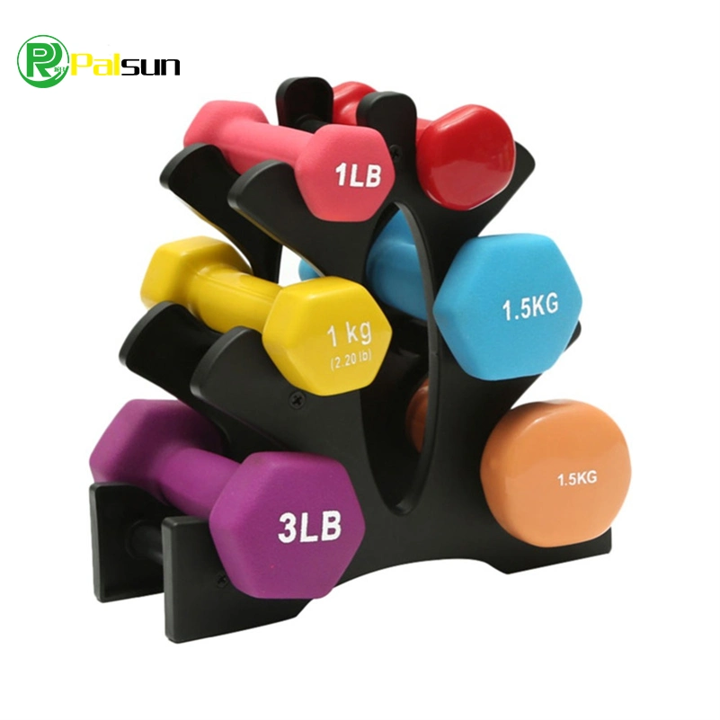 Soporte de la campana de la masa Triángulo Soporte pequeño / hojas grandes Portacubl Gimnasio equipos Accesorios Inicio Dumbbell Rack