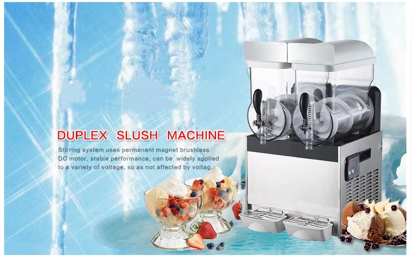 2 Bowl Cheap Price Commercial Cold Drink Dispenser Granita Puppy Slush Ice Machine Slush Machine for Sale