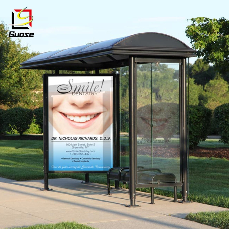 Train Platform Passenger Stop Stainless Steel Bus Stop Bench Covered Walkways