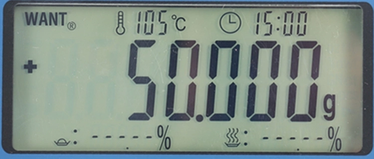 0,01 g/0.005g/0,001 g de halógeno Mosture Laboratorio Digital Analizador Analizador de humedad, halógeno, halógeno, medidor de humedad