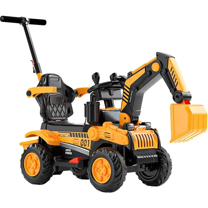 Children's Electric Excavator Engineering Vehicle Can Ride Person Remote Control Spray Large Hand Toy Car for Kids