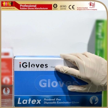 No estériles de látex Guantes de examen médico Dental / guante de látex