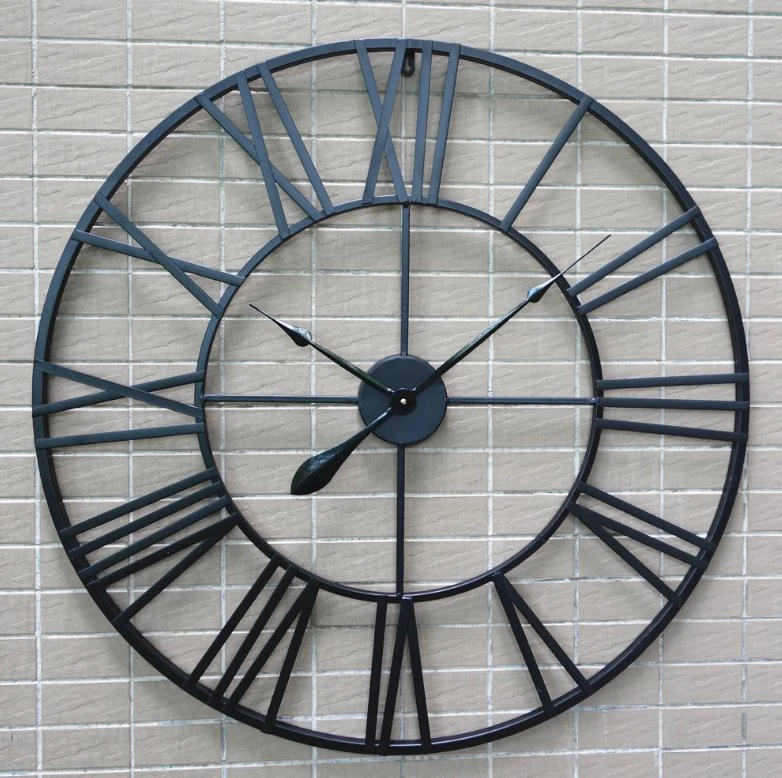 80cm Home Decoration Round Clock Wood Wall Clock Digital Clock