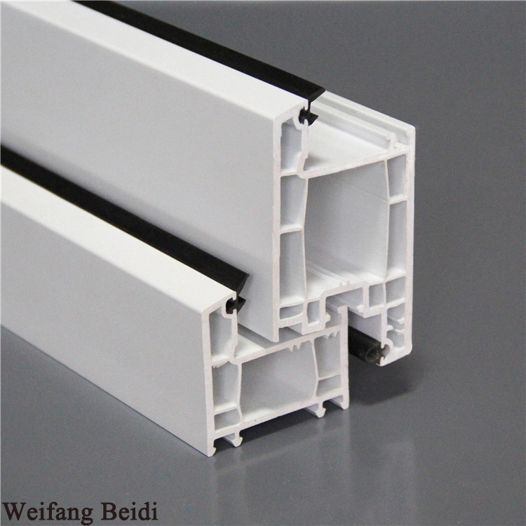 White and Color PVC Profile 65mm Frame and Sash /UPVC Profile /Plastic Raw Building Materials