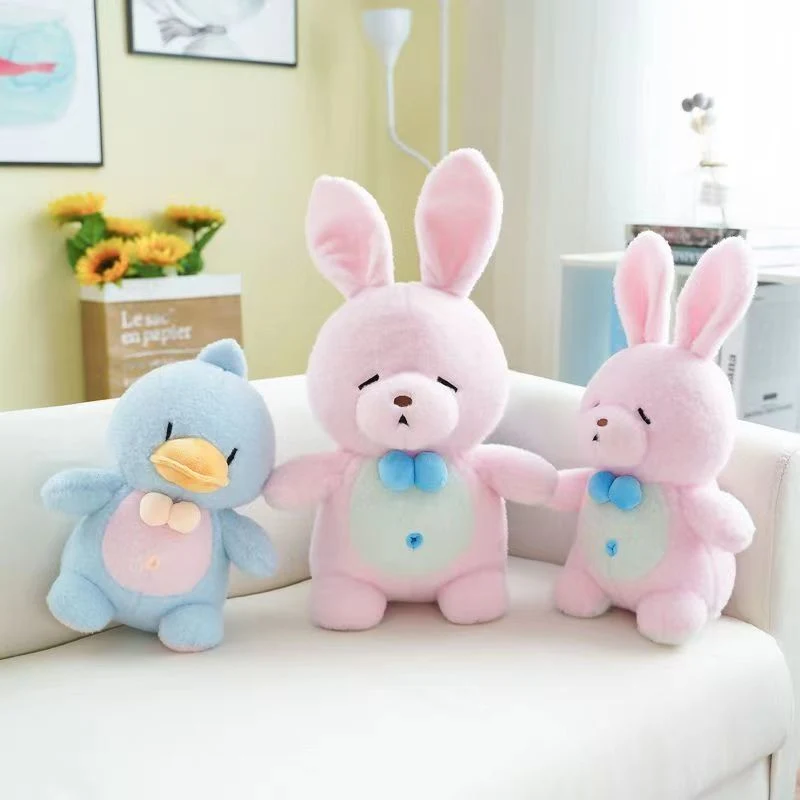 Cute Little Bear Pink Rabbit Duck Duck Doll Soft Baby Plush Toy Kids Doll Gift